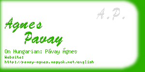 agnes pavay business card
